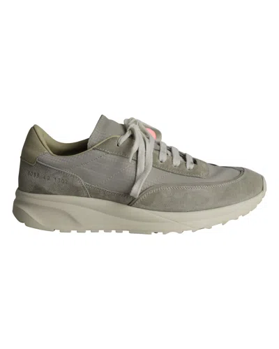 Common Projects Track 80 Sneakers In Grey Suede In Grey