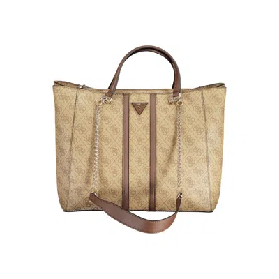 Guess Jeans Beige Polyethylene Handbag In Beige