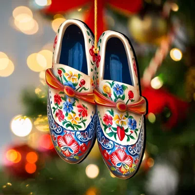 G. Debrekht Danish Shoes Decorative Wooden Christmas Ornament By