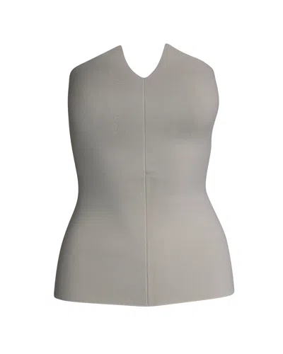 Khaite Punto Strapless Top In White Viscose In White