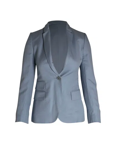 Stella Mccartney Single-breasted Blazer In Light Blue Rayon In Blue