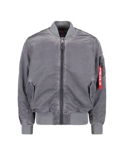 Alpha Industries Ma-1 Bomber Jacket In Grey