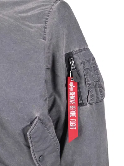 Alpha Industries Ma-1 Bomber Jacket In Grey