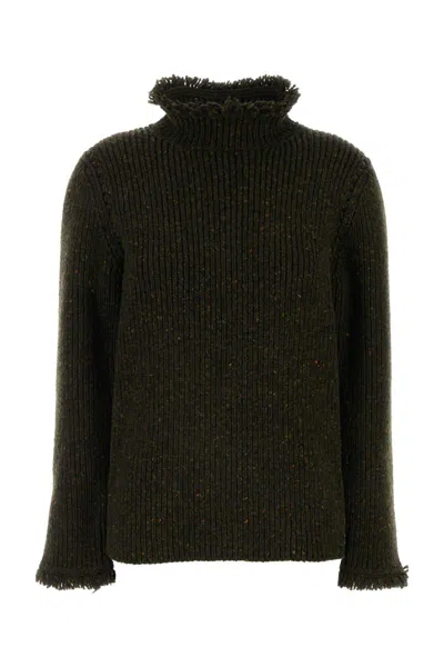 Burberry Fringe Sweater With T In Glen