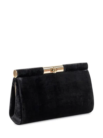 Dolce & Gabbana Marlene Small Satin Shoulder Bag In Black