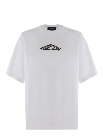 Dsquared2 Signature Icon Cropped T-shirt In White