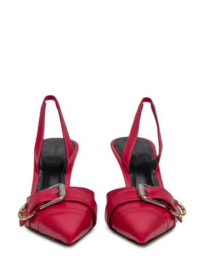 Givenchy Voyou Slingbacks In Leather In Red