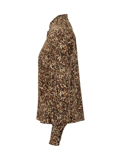 Isabel Marant 'teysa Silk Leopard Print In Brown