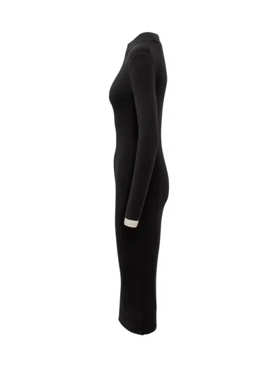 Michael Kors Stretch Dress Mixed Wool In Black