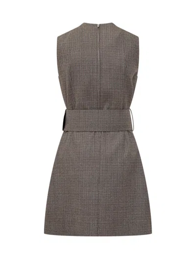 Stella Mccartney Dress With Belt In Brown