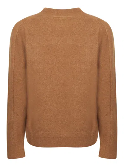 Zegna Wool And Cashmere Sweater In Brown