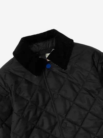 Burberry Little Boy's & Boy's Corduroy-trimmed Quilted Jacket In Black