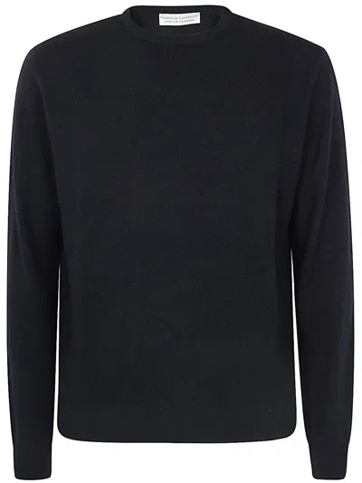 Filippo De Laurentiis Soft Wool-cashmere Blend Crew Neck Sweater In Blue
