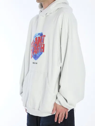 Balenciaga Planet Earth Hoodie In White