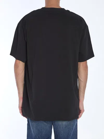 Moncler Reversible Cotton T-shirt In Black