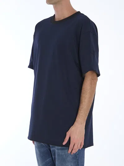 Moncler Reversible Cotton T-shirt In Black