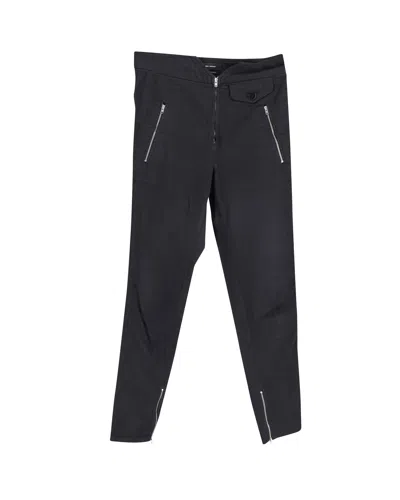 Isabel Marant Zipper Trousers In Black Cotton