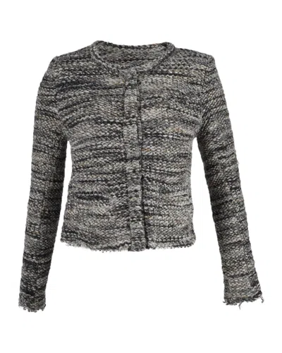 Iro Carene Knit Jacket In Grey Wool In Grey