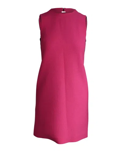 Victoria Beckham Sleeveless Shift Dress In Pink Wool In Pink