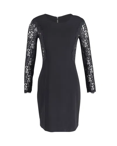 Diane Von Furstenberg Lace India Dress In Black Triacetate In Black
