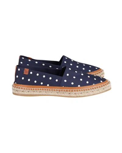 Gabriela Hearst Alba Polka-dot Espadrilles In Navy Blue Satin In Blue