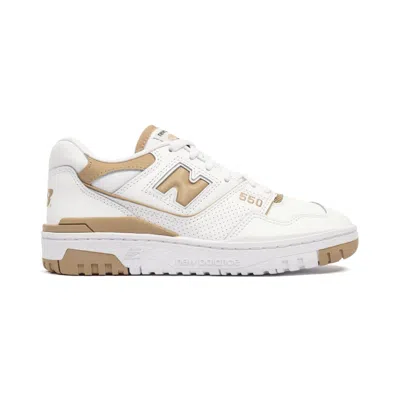 New Balance 550 Logo Patch Sneakers In White