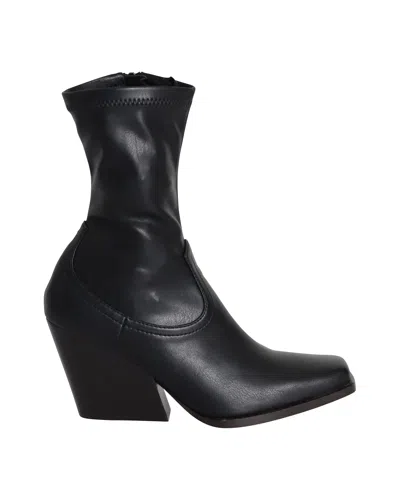 Stella Mccartney Cowboy Stretch 95mm Boots In Black Polyurethane In Black