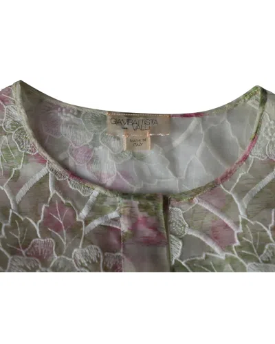 Giambattista Valli High-low Blouse In Floral Print Silk In Multi