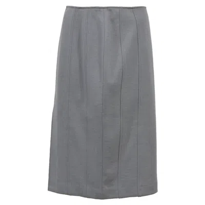 Maison Margiela Panelled Pencil Skirt In Grey Wool In Grey