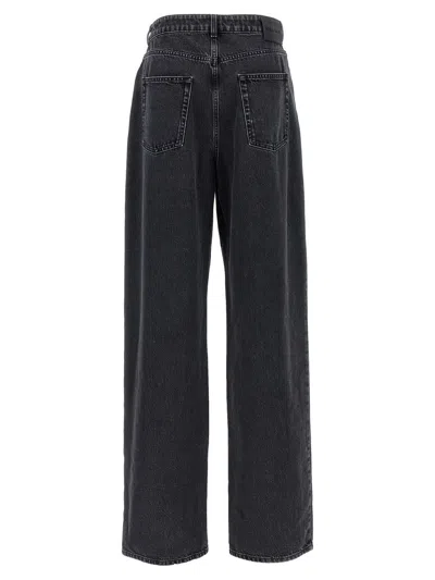 Alexander Mcqueen Wide Leg Jeans Black In Black
