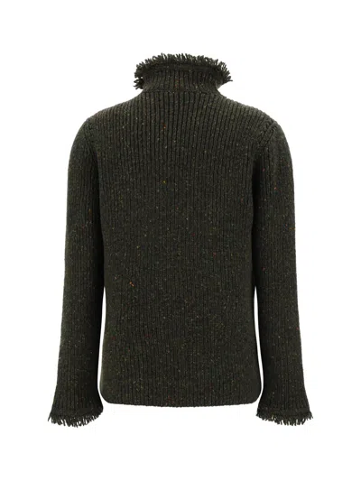 Burberry Fringe Sweater With T In Glen