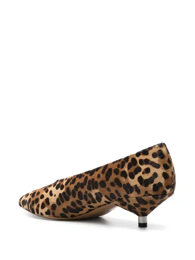 Isabel Marant Kitten Heel Pointed Toe Leopard Print Pumps In Multicolor