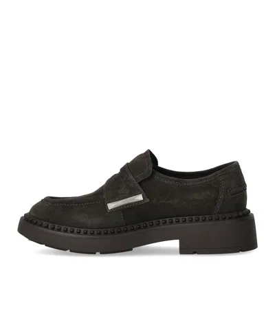 Ash Medusa Loafers In Gunmetal Suede