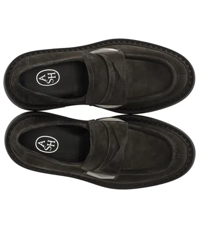 Ash Medusa Loafers In Gunmetal Suede