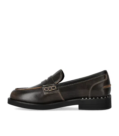 Ash Winona Dark Brown Loafer In Multi