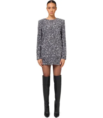 Elisabetta Franchi Sequinned Chenille Mini Dress
