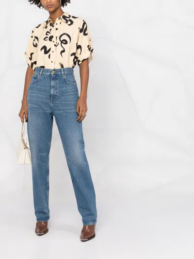 Golden Goose Relaxed Wide-leg Denim Jeans In Medium Stone Wash