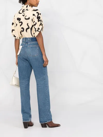 Golden Goose Relaxed Wide-leg Denim Jeans In Medium Stone Wash