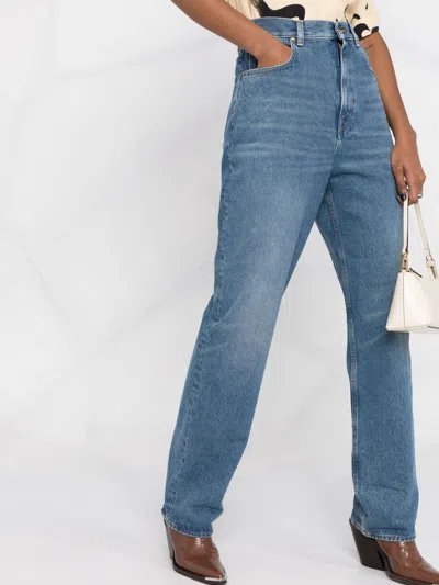 Golden Goose Relaxed Wide-leg Denim Jeans In Medium Stone Wash