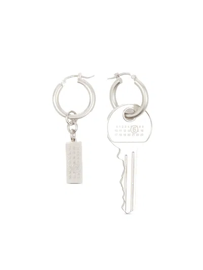 Shop Mm6 Maison Margiela Tag And Key Earrings