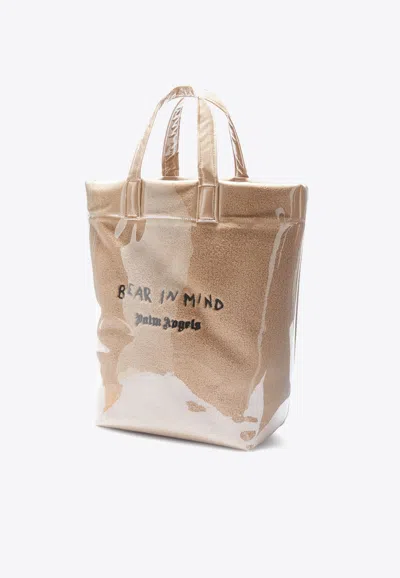 Palm Angels Bear In Mind Tote Bag In Brown