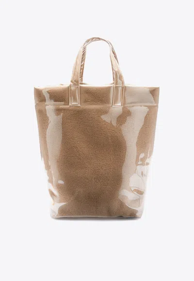 Palm Angels Bear In Mind Tote Bag In Brown