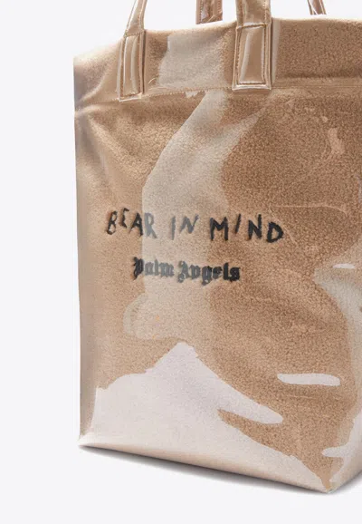 Palm Angels Bear In Mind Tote Bag In Brown