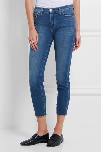Shop L Agence Marcelle Cropped Low-rise Skinny Jeans