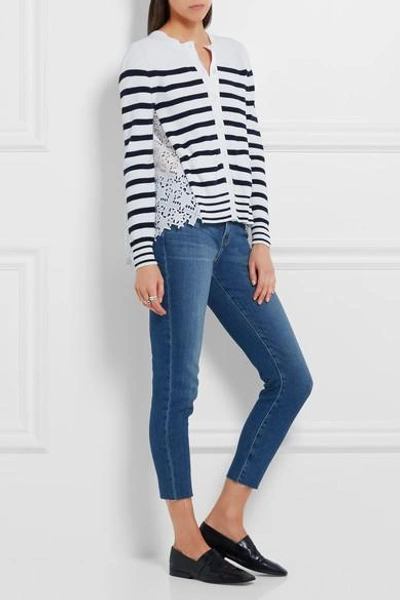 Shop L Agence Marcelle Cropped Low-rise Skinny Jeans