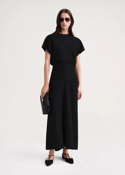 TOTÊME SLOUCH WAIST DRESS BLACK 