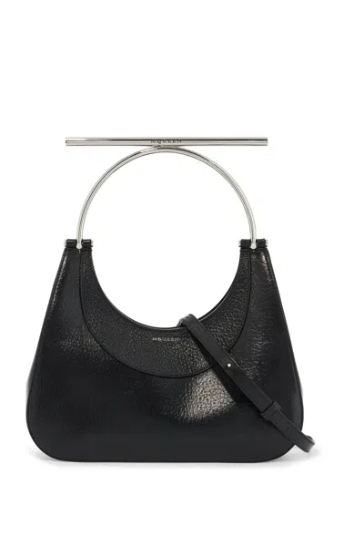 Alexander Mcqueen Mcqueen T-bar Crossbar Leather Handbag In Black