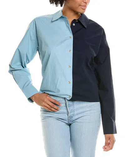 Donni . Duo Pop Button-down Shirt In Blue