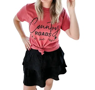 Very J Corduroy Ruffle Skirt In Black In Black