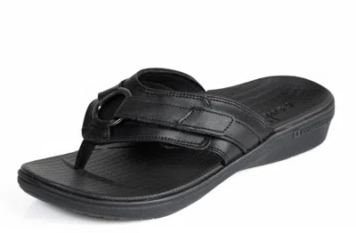Powerstep Women's Sandal With Adjustable Strap In Black In Black